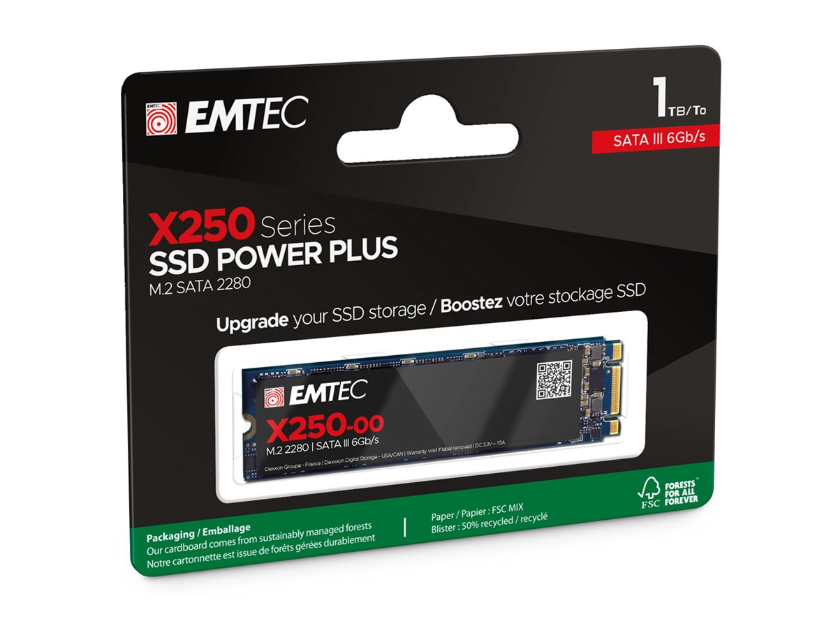 EMTEC SSD Power Plus X250 1 TB M.2 2280 SATA 6Gb/s Intern