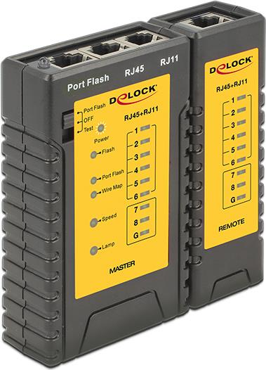 Delock Cable Tester + Portfinder - Netzwerktester-Set (86407)