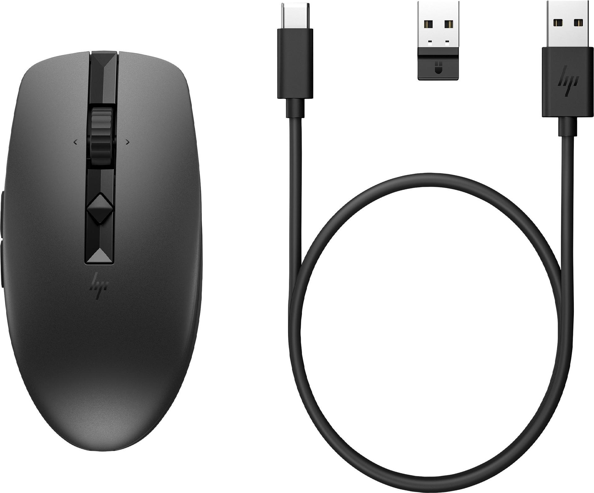 HP 715 Wiederaufladbare Multi-Device Maus 3000 DPI Schwarz