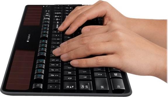 Logitech Wireless Solar K750 Kabellose Tastatur 2,4 GHz QWERTZ Deutsch Schwarz