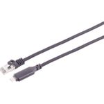 S/CONN maximum connectivity USB-C LAN Adapterkabel 1G, USB Typ C Stecker auf RJ45, ALU, schwarz, 1,5m (14-51155)