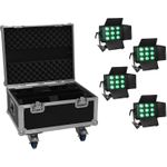 EUROLITE Set 4x LED CLS-9 QCL RGB/WW 9x7W + Case (20000985)