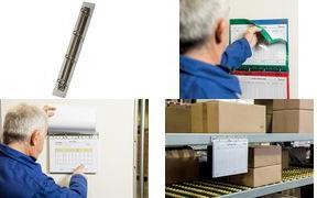 djois by tarifold Magnetleiste mit 4-Ring-Mechanik, silber aus 80% recyceltem Aluminium, für Format A4 bis A3, kann in - 1 Stück (181110)