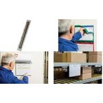 djois by tarifold Magnetleiste mit 4-Ring-Mechanik, silber aus 80% recyceltem Aluminium, für Format A4 bis A3, kann in - 1 Stück (181110)