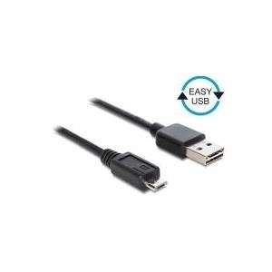 Anschlusskabel USB 2.0 EASY Stecker A an micro Stecker B, schwarz, 1m, Good Connections® (2510-EUM01)