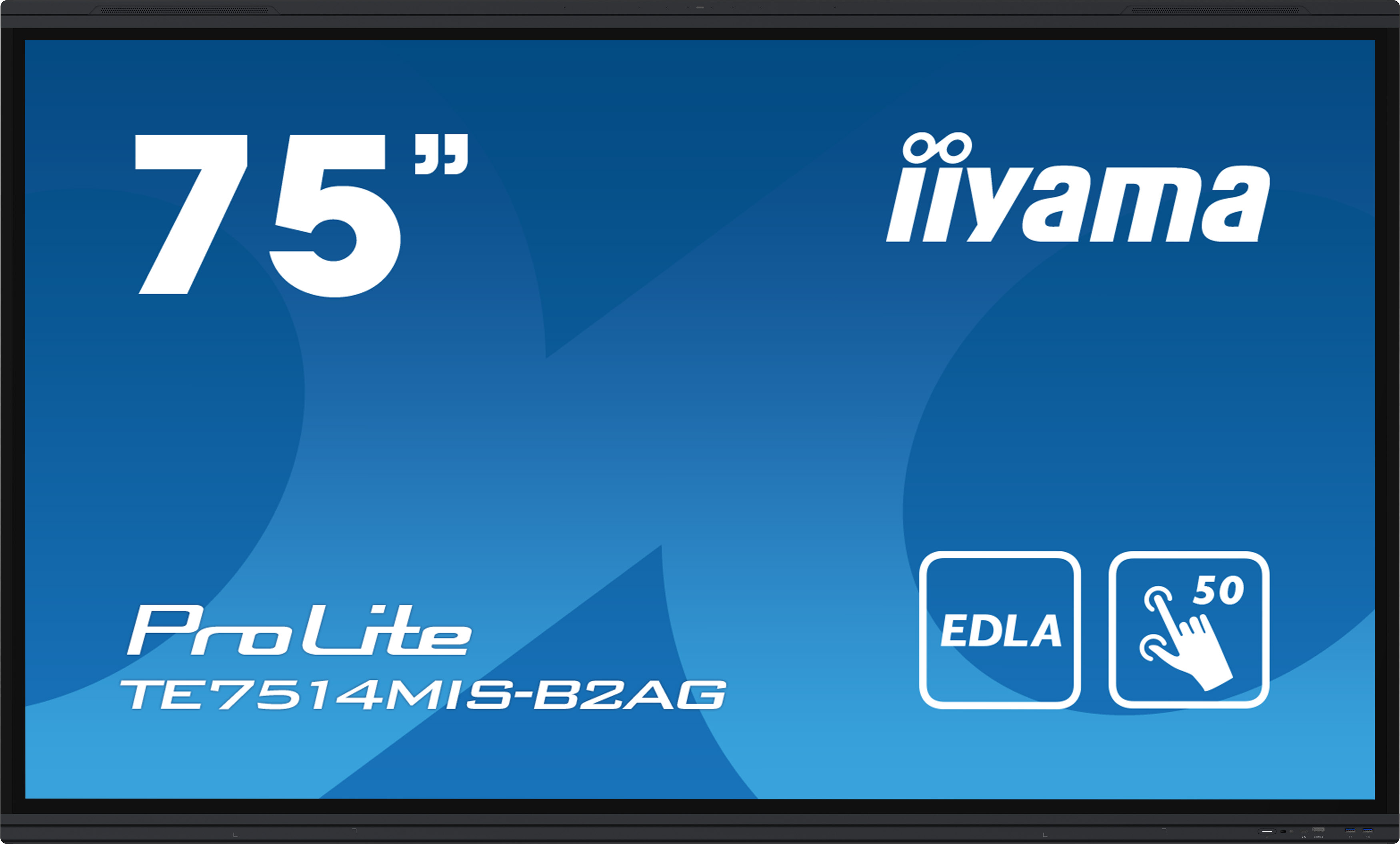 iiyama PROLITE TE7514MIS-B2AG Digital Signage Flachbildschirm 190,5 cm (75") LCD WLAN 435 cd/m² 4K Ultra HD Schwarz Touchscreen Eingebauter Prozessor Android 24/7 (TE7514MIS-B2AG)