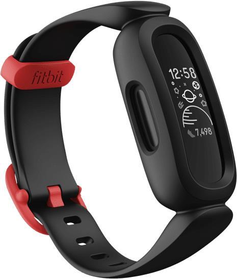 Fitbit Ace 3 PMOLED Aktivitäts-Trackerarmband Schwarz - Rot (ACE 3 BLACK/RACER RED)