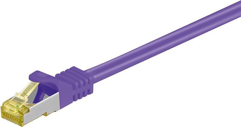 DSIT RJ45 Netzwerkkabel S/FTP (PiMF), mitCat.7 Rohkabel, Violett, 15m (DC-78-150)