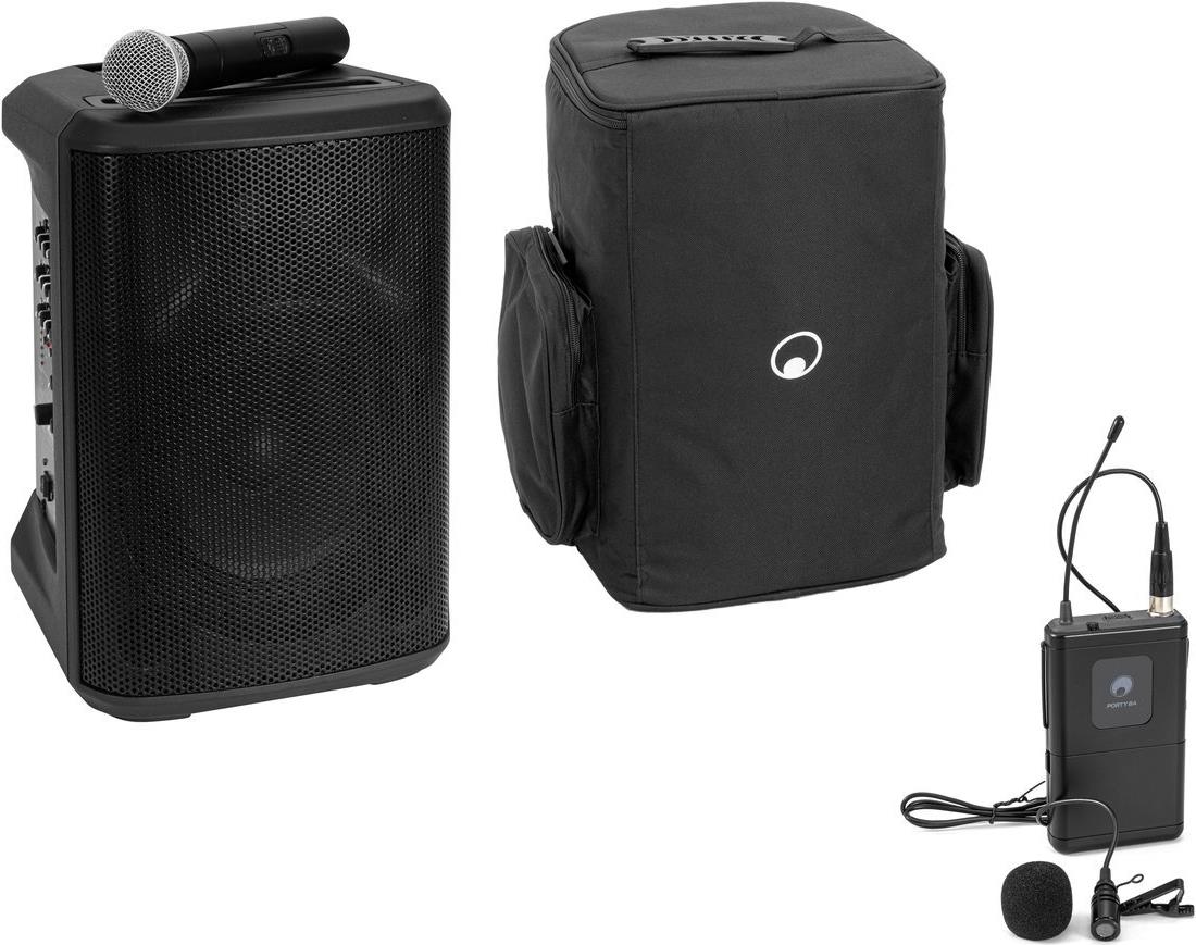 OMNITRONIC Set PORTY-8A Drahtlos-PA-System + Taschensender inkl. Lavaliermikrofon + Soft-Bag (20001028)