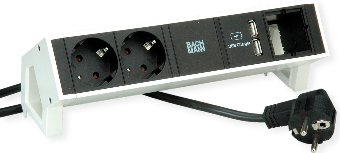 Bachmann DESK2 2xCEE7/7 1xHDMI 1x CAT6 USBCharger 2xTyp A 5.2V/2.15A (902.2281)