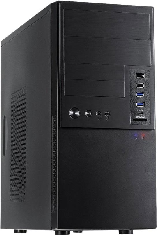 Inter-Tech IT-6865 Micro Tower Micro ATX mit USB Type-C Schwarz