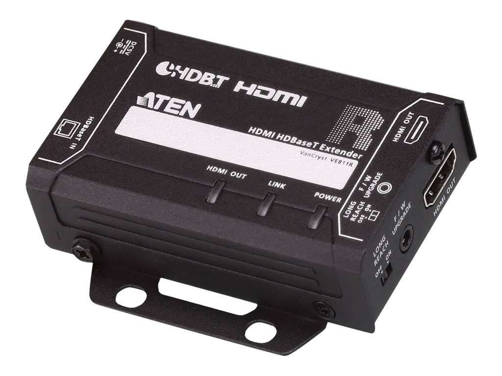 ATEN VanCryst VE811 HDMI HDBaseT Extender 4K Sender und Empfänger 150 m Schwarz