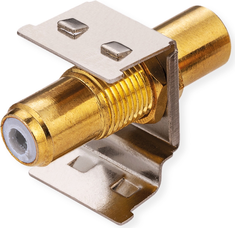 ROLINE Keystone-Kupplung RCA geschirmt Metall weiß (26.11.0395)