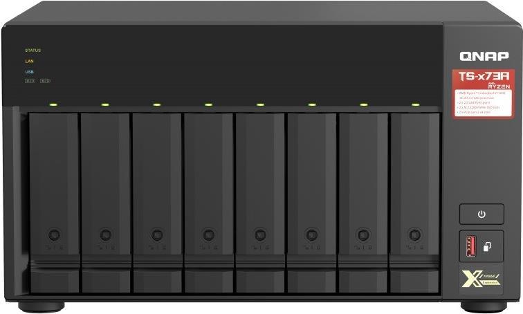 QNAP TS-873A NAS-Server AMD Ryzen V1500B 8 GB RAM 8-Bay 2x 2,5 GbE Schwarz