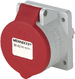 MENNEKES CEE-Anbausteckdose 5x16A 3385 TwinCONTACT 400V IP44 gerade 3385 (3385)