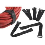 ChiliTec Klettband mit Öse, Breite 20x300mm schwarz, bis 15kg belastbar, 5 Stück (22713)