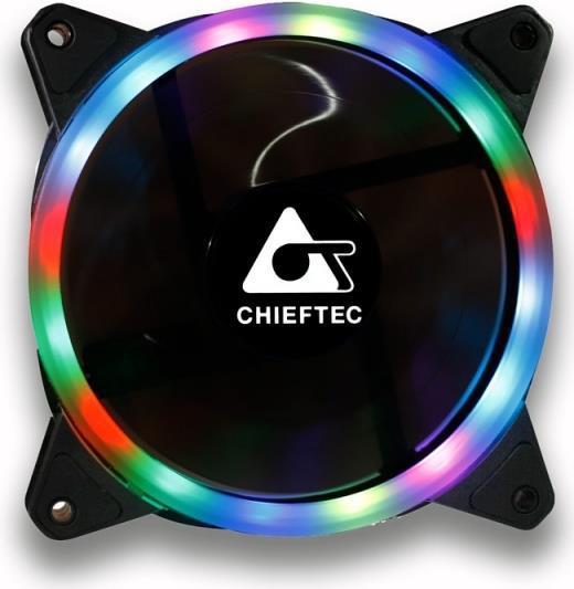 Chieftec AF-12RGB Computerkühlsystem Ventilator 12 cm Schwarz 1 Stück(e) (AF-12RGB)
