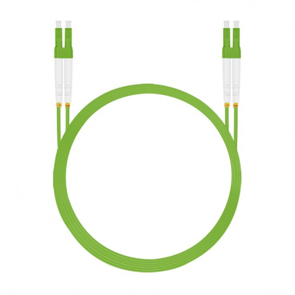 Helos LWL Patchkabel OM5 50/125 µm LC Duplex 2 m Lindgrün