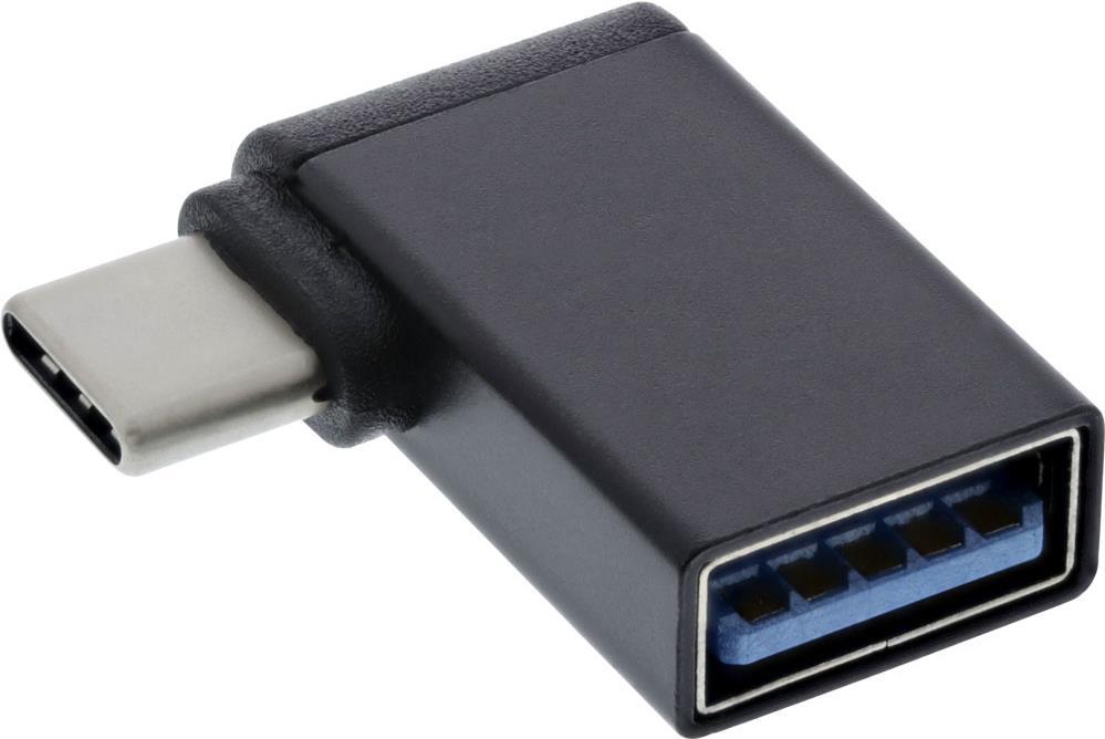 InLine USB-Adapter USB-C (M) zu USB Typ A (W) gewinkelt (35805W)