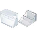 helit Klein-Karteikasten A6 quer, glasklar, bestückt aus Polystyrol, für ca. 400 Karteikarten, Lieferung (H6114602)