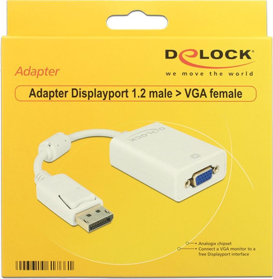 DeLOCK VGA-Adapter 20-poliger DisplayPort M HD-15 W 61766