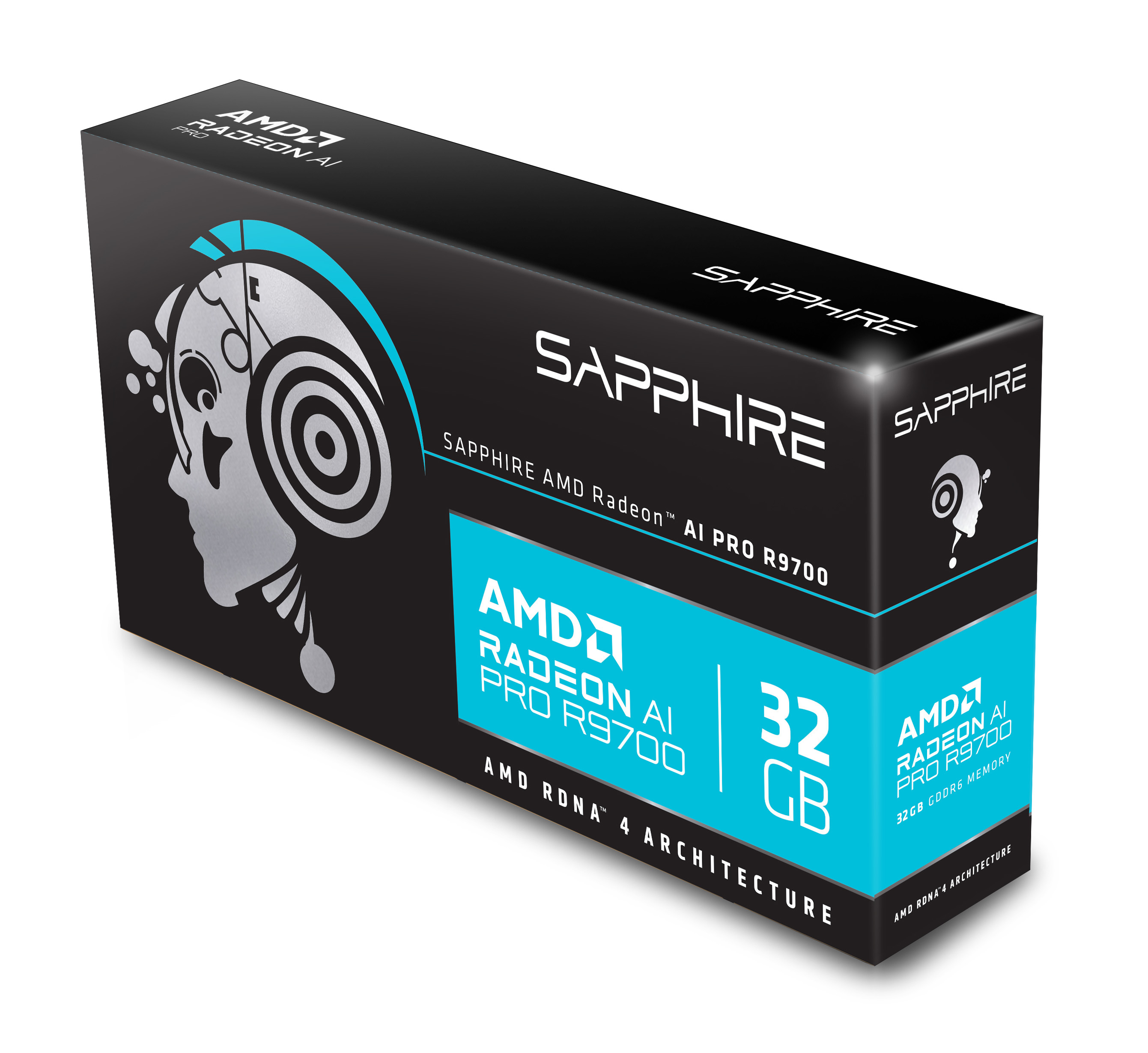 Sapphire Radeon AI PRO R9700 32 GB GDDR6 Grafikkarte Schwarz