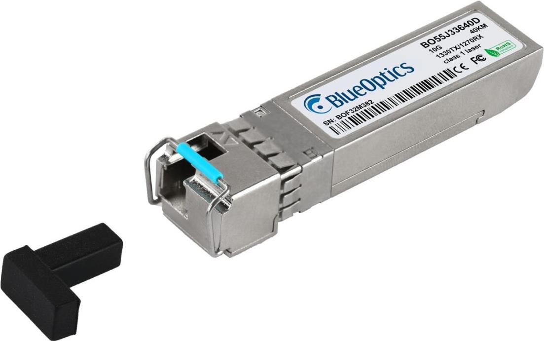 Kompatibler Juniper 740-066992 BlueOptics© BO55J33640D SFP+ Bidi Transceiver, LC-Simplex, 10GBASE-BX-D, Singlemode Fiber, TX1330nm/RX1270nm, 40KM, DDM, 0°C/+70°C (740-066992-BO)