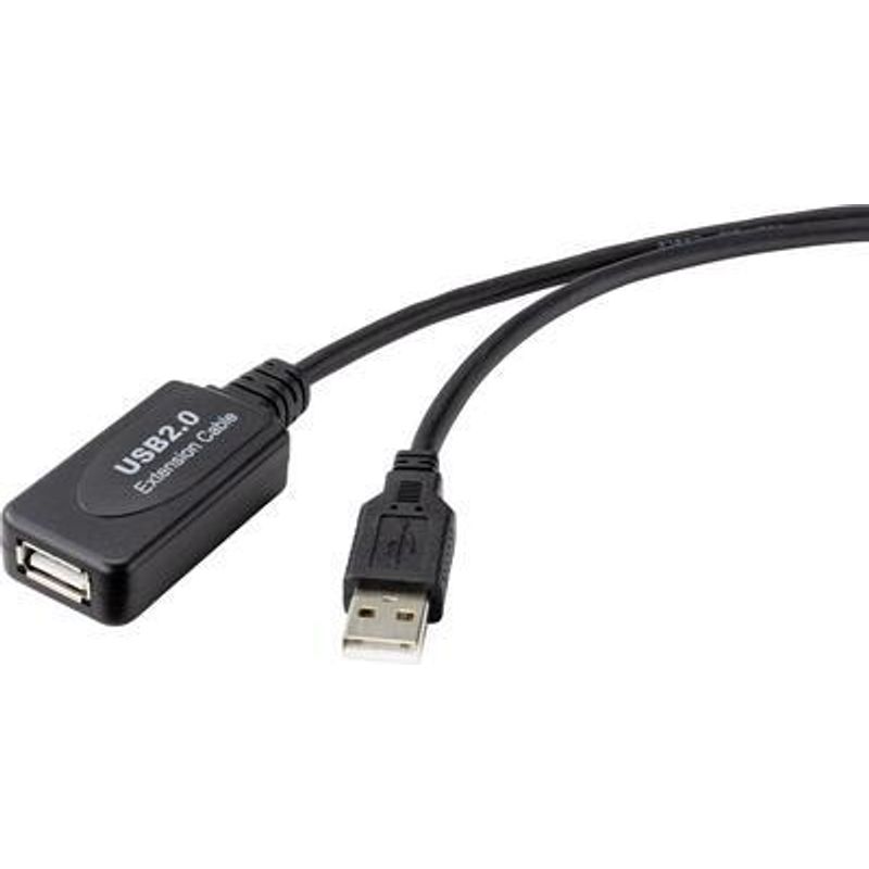 Renkforce RF-4535052 USB Kabel 5 m USB 2.0 USB A Schwarz RF-4535052