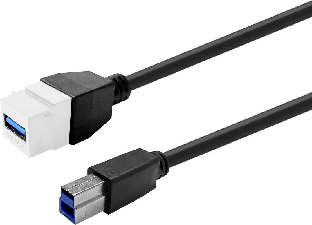 VivoLink Keystone White USB3.0 A-Female to B-Male (PROKEYUSB3AFBM2W)