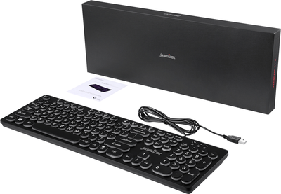 Perixx PERIBOARD-317 R DE B Kabelgebunden Tastatur Deutsch, QWERTZ Schwarz Beleuchtet (12011)