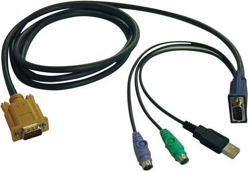 EATON TRIPPLITE USB/PS2 Combo Cable for NetDirector KVM Switches B020-U08/U16 and KVM B022-U16 6 ft. 1,83m (P778-006)