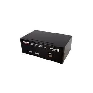 StarTech.com Dual DVI VGA 2 Port Monitor Audio Switch 2-fach KVM Umschalter U...