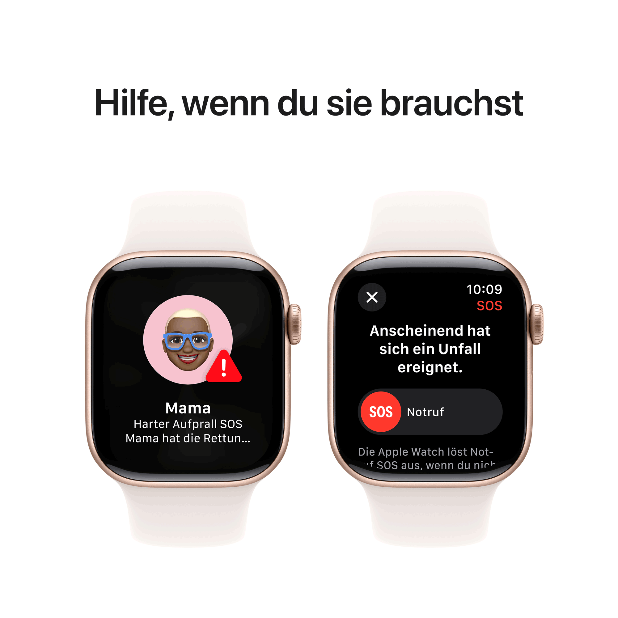 Apple Watch Series 10 GPS 42mm Rose Gold Aluminium Case mit Light Blush Sport Band S M MWWH3QF A