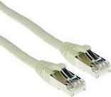 ACT Ivory 0.25 meter LSZH SFTP CAT6A patch cable snagless with RJ45 connectors