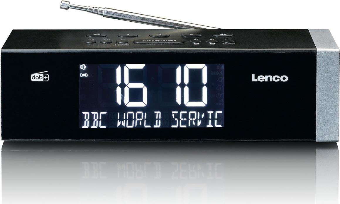 Lenco DAB+ Radiowecker CR-640BK Bluetooth 5.0, LCD-Display (CR-640BK)