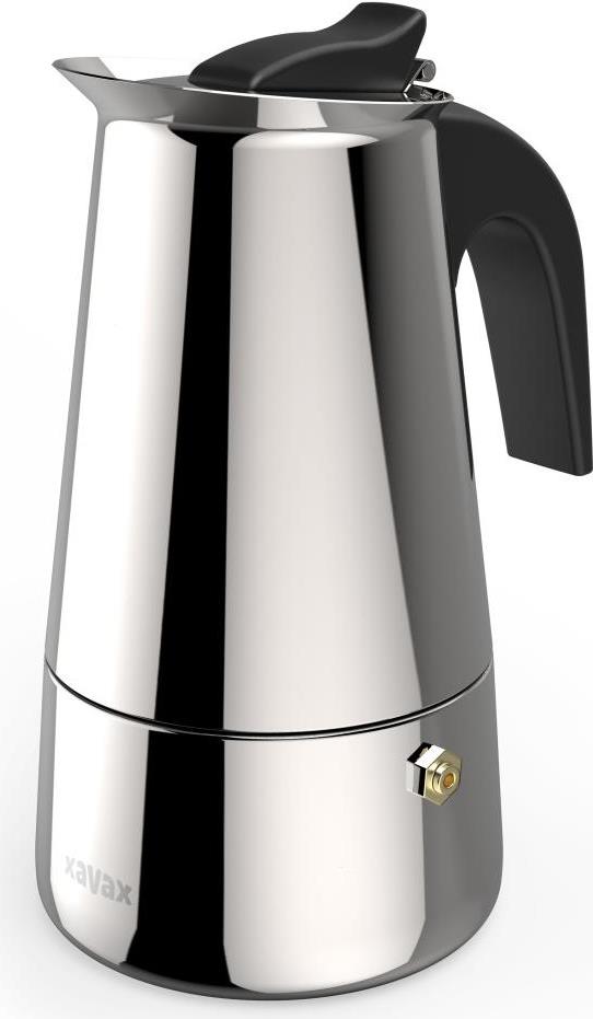Xavax Espressokocher aus Edelstahl für 4 Tassen, Herdkanne, u.a. Induktion, 200ml (00111274)