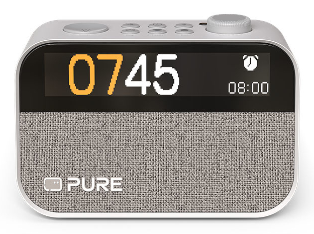 Pure Moment Charge Radiowecker DAB/DAB+/FM Kabelloses Laden Baumwollweiß