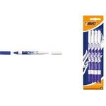 BIC Tintenlöscher, löschen & korrigieren, 2 Spitzen, 4er-Set löscht königsblaue Tinte, Korrekturspitze zum Überschreiben, - 1 Stück (897001)