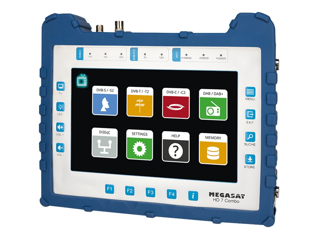 Megasat Satmeter HD 7 Combo Antennensignal-Messgerät 8,9" Touchscreen HDMI USB