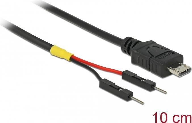 Delock USB Stromkabel Micro-B auf 2 x Pfostenstecker einzeln Strom 10 cm (85406)
