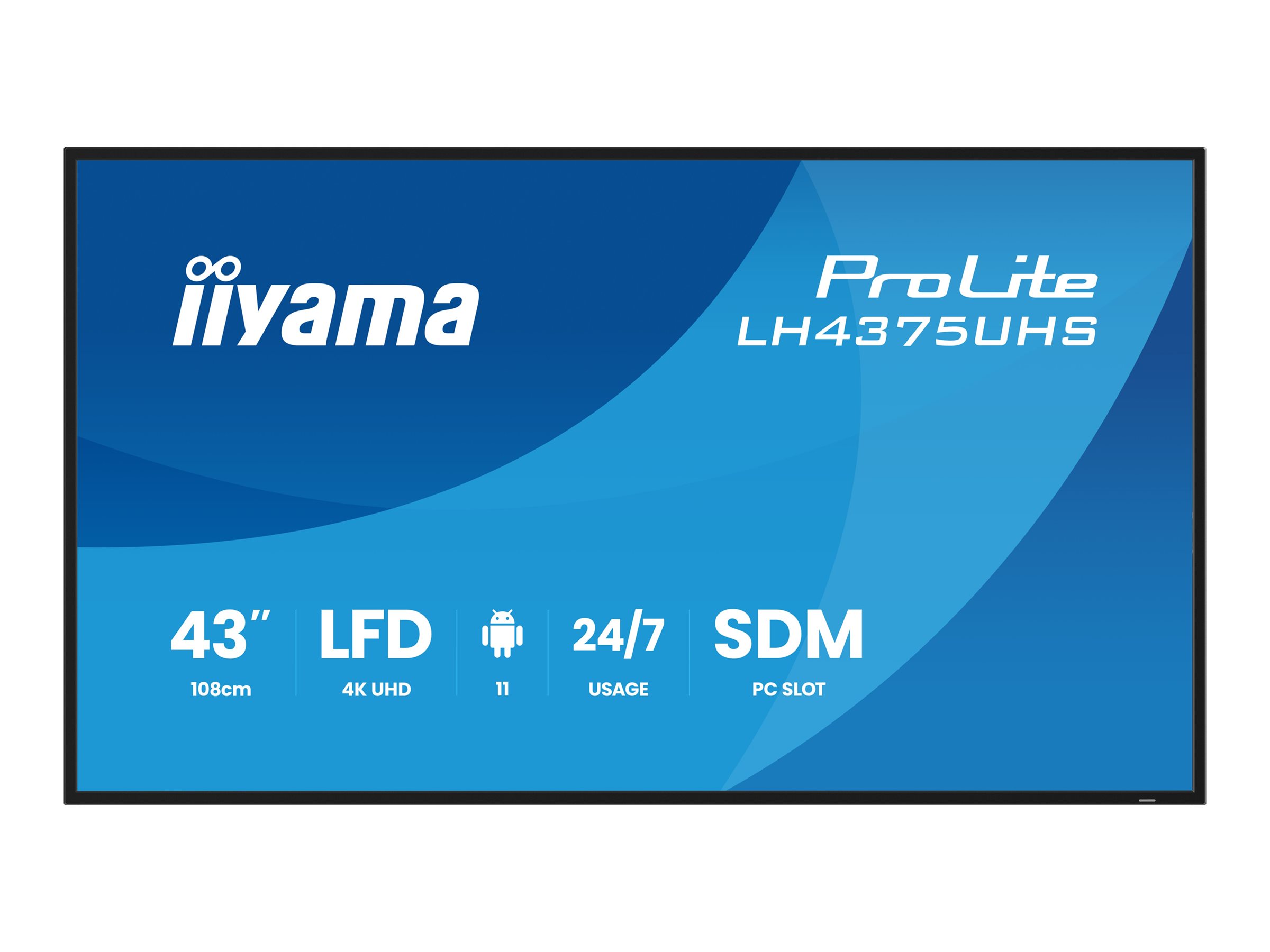 iiyama ProLite LH4375UHS-B2AG 43" 4K UHD IPS Digital Signage Display Schwarz