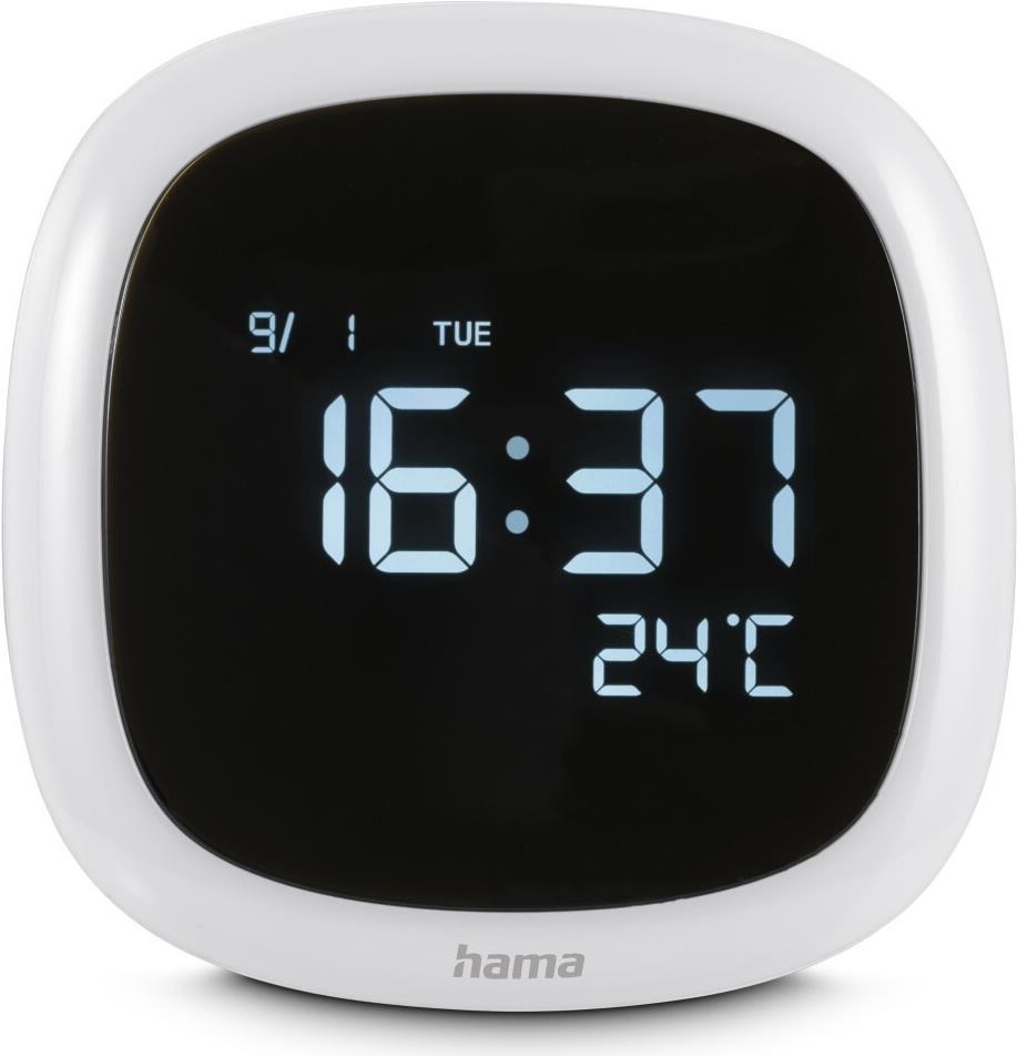 Hama Wecker Bora Bora mit Nachtlicht, dimmbar, USB, Weiß (00185862)