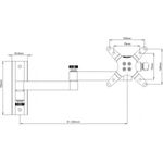 Wandhalterung für LCD TV LED 33,00cm (13")-30 neigbar 3 Gelenke, Langarm, schwarz Hersteller: Techly (ICA-LCD-104BK)