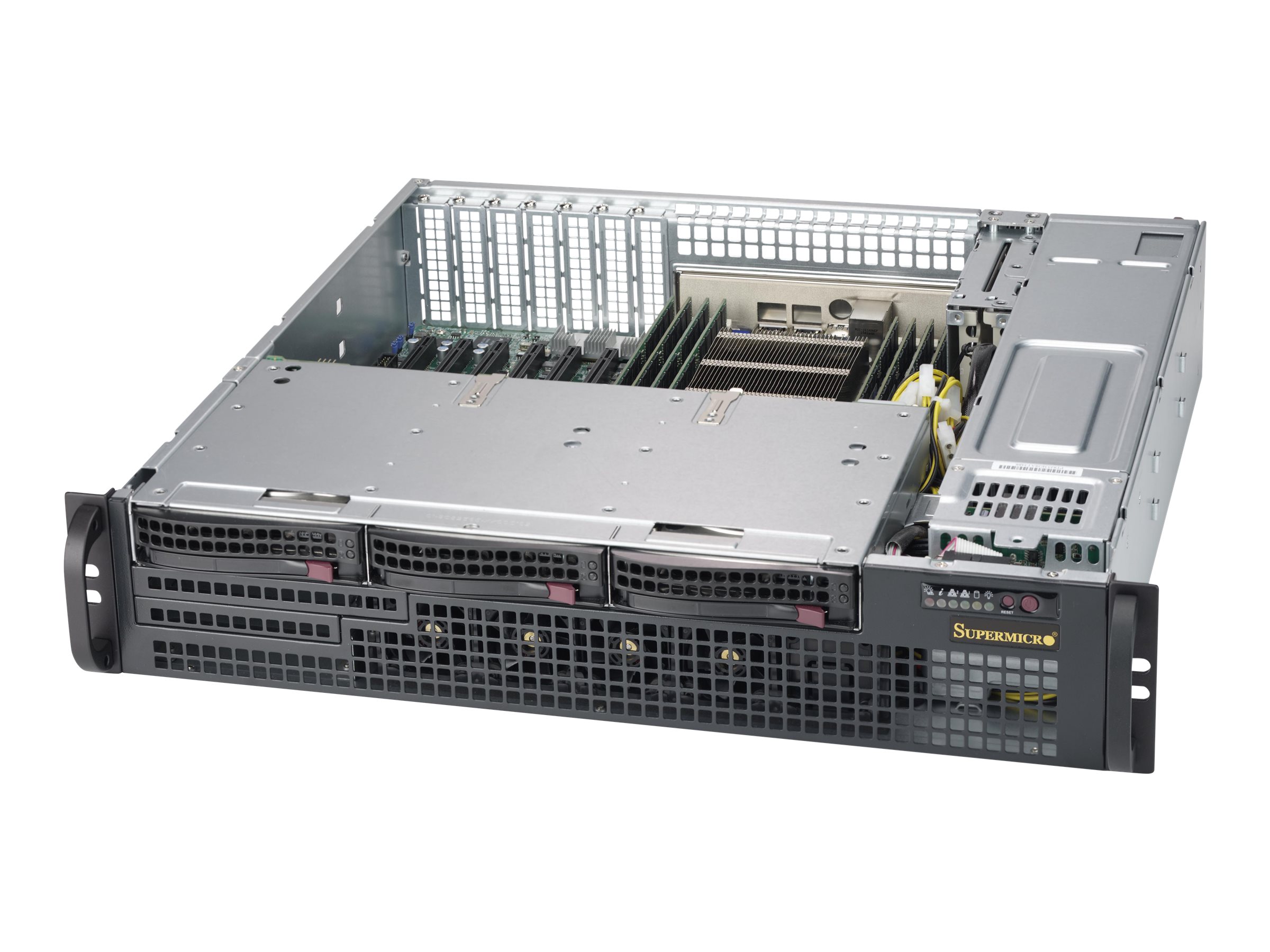 Supermicro SuperChassis SC825M CSE-825MBTQC-R802LPB 2U Rack-Gehäuse Enhanced E-ATX 800 W Schwarz