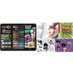 POSCA Pigmentmarker "STREET VIBES", 20er Metallbox bestehend aus: 6 x PC1MC, 7 x PC3M und 7 x PC5M - 1 Stück (M POSCA/20 018)