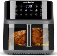 NutriBullet Heißluftfritteuse CRISPLITE VISION schwarz/silber Korb 8 Liter mit (0C12500004)