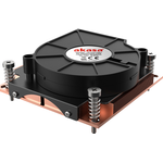 Akasa AK-CC7401BP01. Typ: Luftkühlung, Lüfterdurchmesser: 7,5 cm, Geräuschpegel (langsame Geschwindigkeit): 18 dB, Geräuschpegel (hohe Geschwindigkeit): 45,99 dB, Maximaler Luftstrom: 11,83 cfm, Minimum Luftdruck: 20,66 mmH2O, Lagertyp: Doppelkugellager. Breite: 88 mm, Tiefe: 87 mm, Höhe: 30,5 mm. Produktfarbe: Schwarz (AK-CC7401BP01)