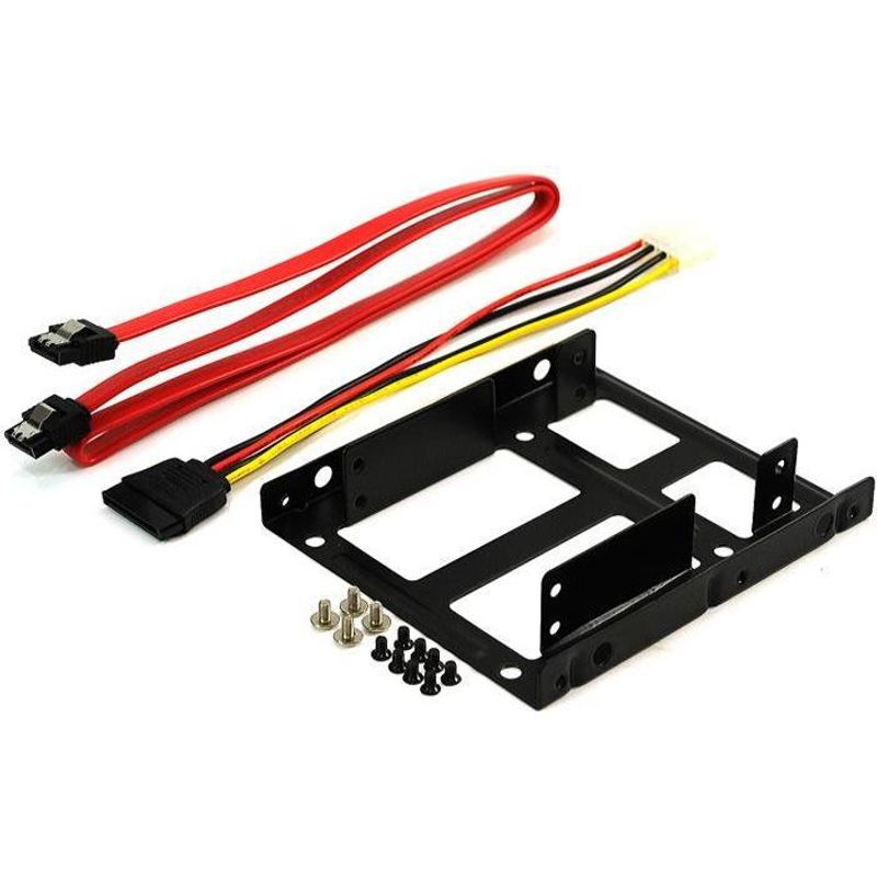 DUAL HDD/SSD Metalleinbaurahmen auf 3,5 Schacht für 2x2,5 HDD/SSD 