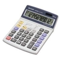 Sharp EL-2125C Desk Calculator - Tischrechner, großes bewegliches LC Display, breite Tastatur, Währungsumrechnung, 3 Raten (EL2125C)