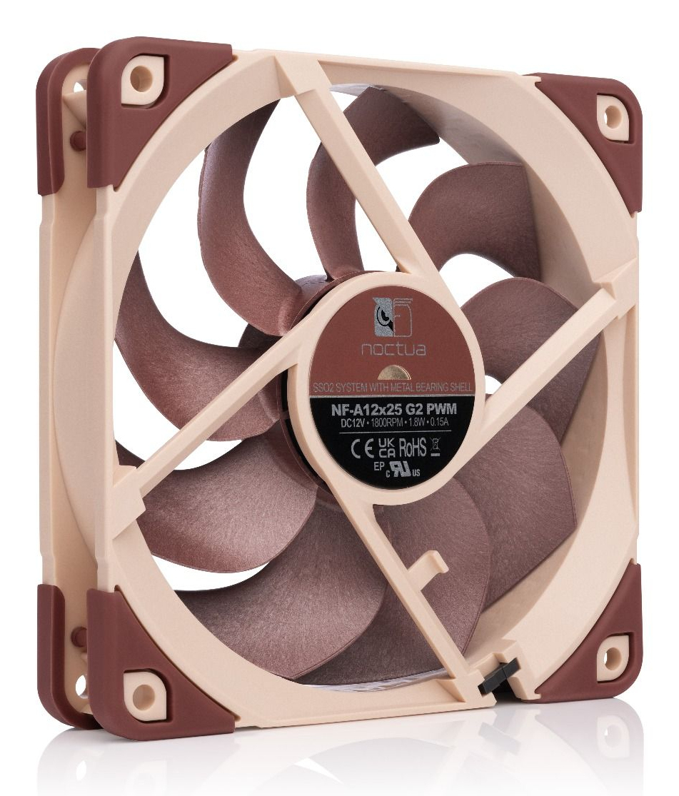 Noctua NF-A12x25 G2 PWM Gehäuselüfter 120 mm Beige, Braun